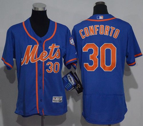 Mets #30 Michael Conforto Blue Flexbase Authentic Women's Stitched MLB Jersey